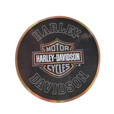 Harley Davidson Gas Cap Hockey Puck Bar and Shield Prism Sticker ~ 2-3/4