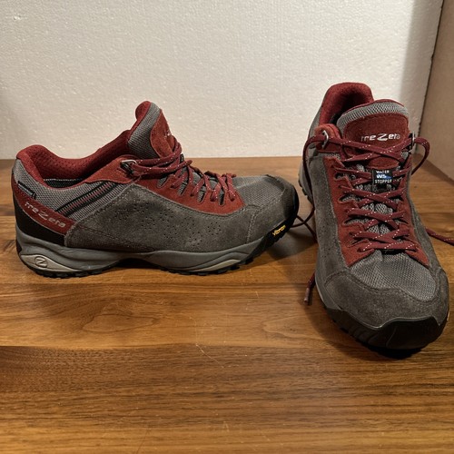 Trezeta Herren Indigo WP niedrige Wanderschuhe Größe 9,5 wasserdicht grau rot SCHÖN! - Bild 1 von 13