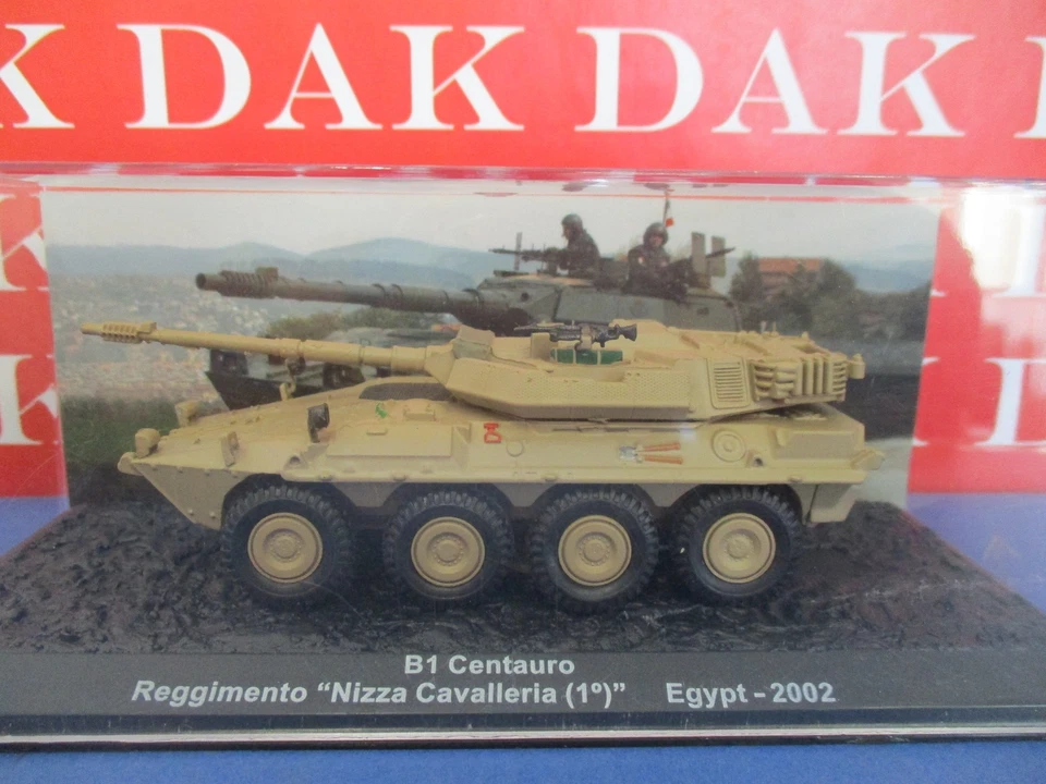 Die cast 1/72 Modellino Carro Tank B1 Centauro Reg. Nizza Cavalleria Egitto 2002 - Immagine 4 di 4