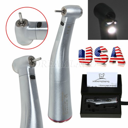 Dental 1:1 1:5 (LED) Contra Angle Handpiece Push Button Head Fit NSK Ti MAX USA - Picture 3 of 26