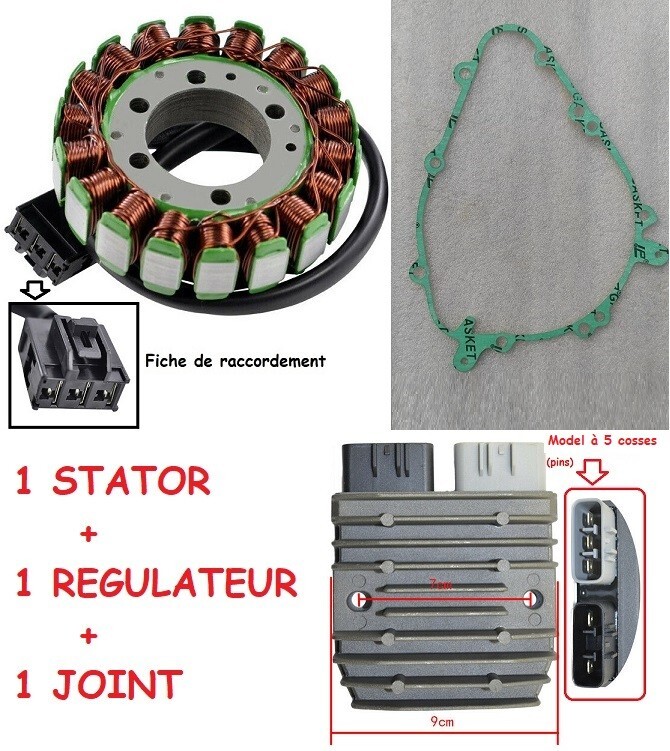 Régulateur stator et joint KLZ 1000 Versys 2012-2014 pour circuit électrique