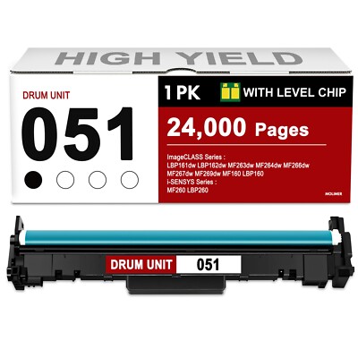 051 Drum (No Toner) for Canon MF263dw MF266dw LBP161dw Printer