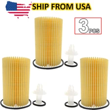 OEM04152-YZZA4 Engine Oil Filter Cartridge Set of 3 for Toyota Lexus 4.6 5.7 V8.