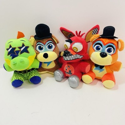 Five Nights at Freddy's Glamrock Freddy Foxy Montgomery Plush 8  FNAF Lot of 4