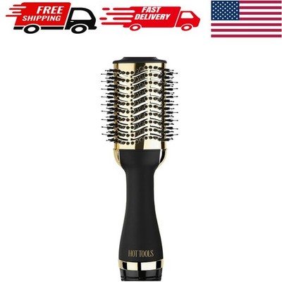 24K Gold Blow Dryer Brush - Effortless Volume & Shine for All Hair Types