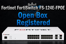 Fortinet FortiSwitch FS-124E-FPOE 24-Port PoE Switch Open Box Registered