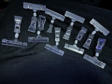 Bluecell Plastic Merchandise Sign Clip, Rotatable Clip-on Holder Price Tags 9 pc