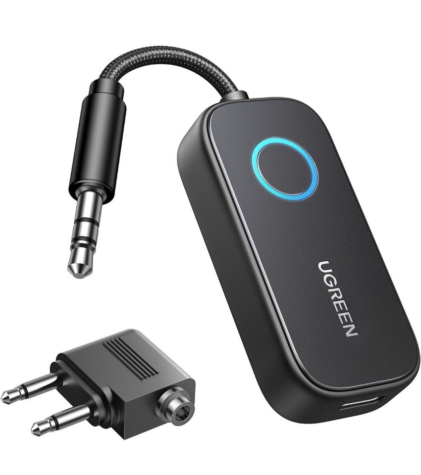 UGREEN Bluetooth 5.3 Transmitter Receiver, 2-in-1 Aux, Dual Connection, 28H