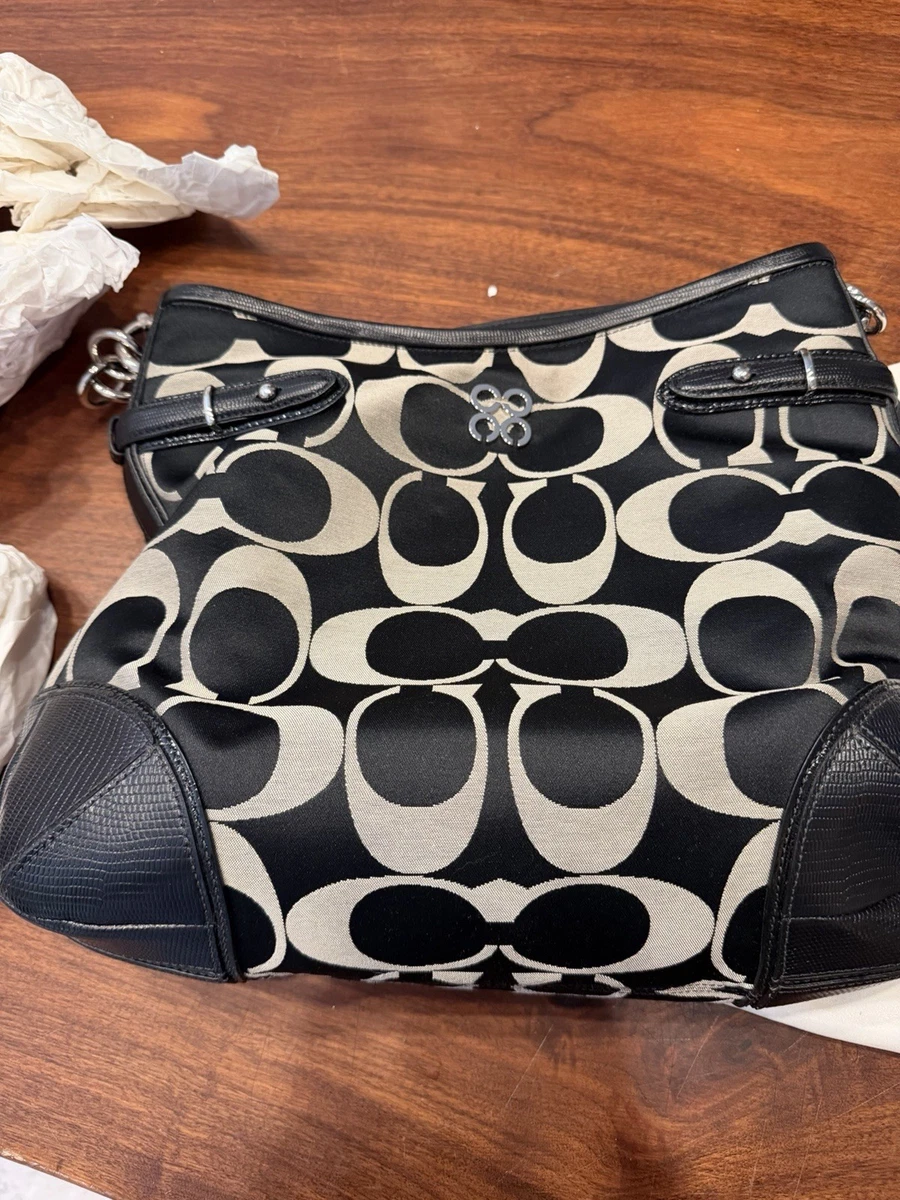 Coach Black Signature Hobo Bag for sale - eBay