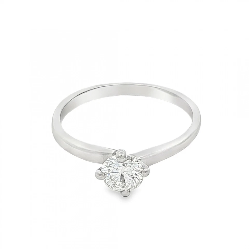 Anillo de compromiso de diamantes de platino 950 - talla J - 0,37 quilates Foto 2 de 4