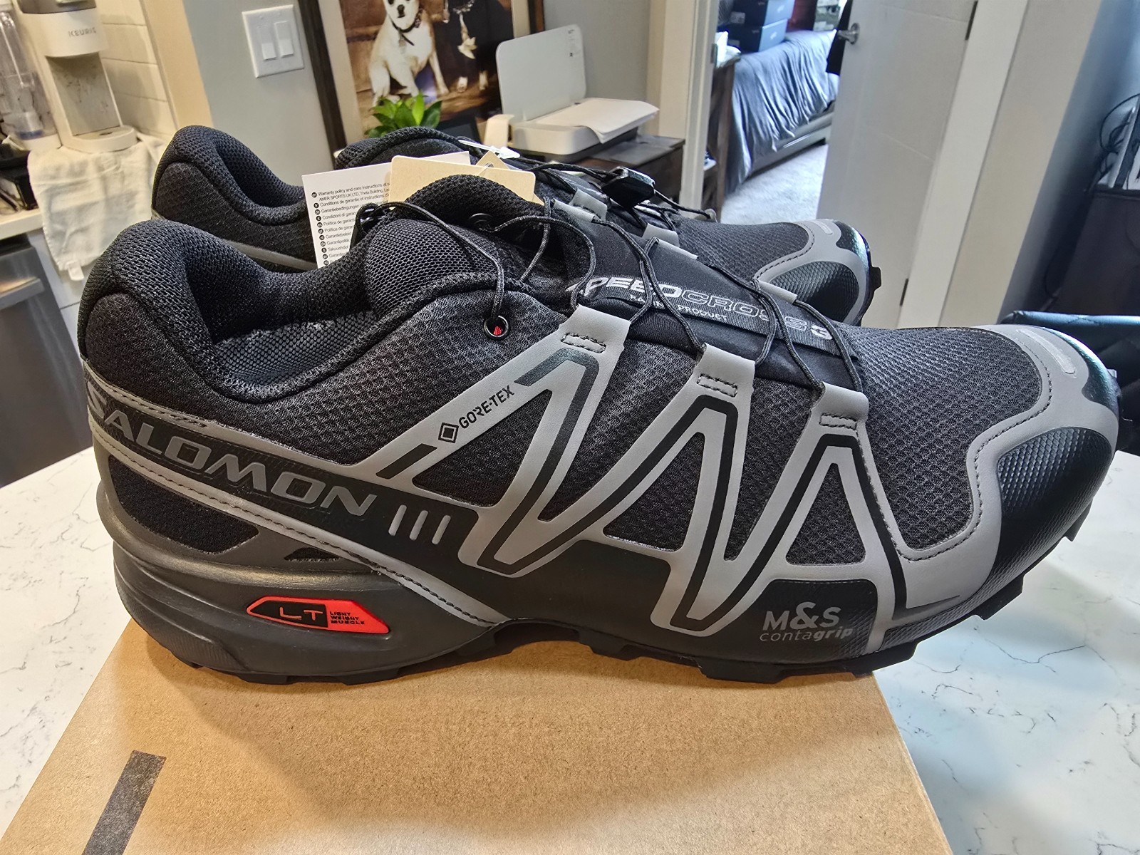 SAOLA Salomon Speedcross 3 Gore Tex Nero Asfalto Grigio Rosso L47731700 Escursionismo UOMO 10