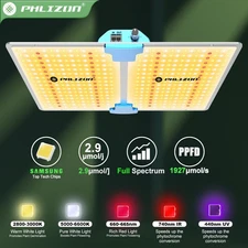Phlizon PL2000 Pro 2000W LED Grow Light Full Spectrum UV IR for Indoor Grow Tent