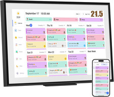 21.5in Smart Digital Wall Calendar Touchscreen Family Planner WiFi HD Black Home