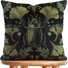 Vintage Beetle Design Throw Pillow Covers Home Decor, Gothic Pillowcase Cushion