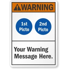 Custom Ansi Warning Aluminum Weatherproof Sign b00862