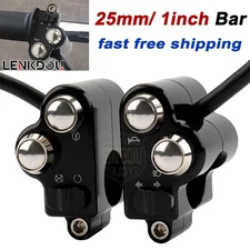 25mm 1'' Handlebar Control Switch Motorcycle Start Button For Harley Universal