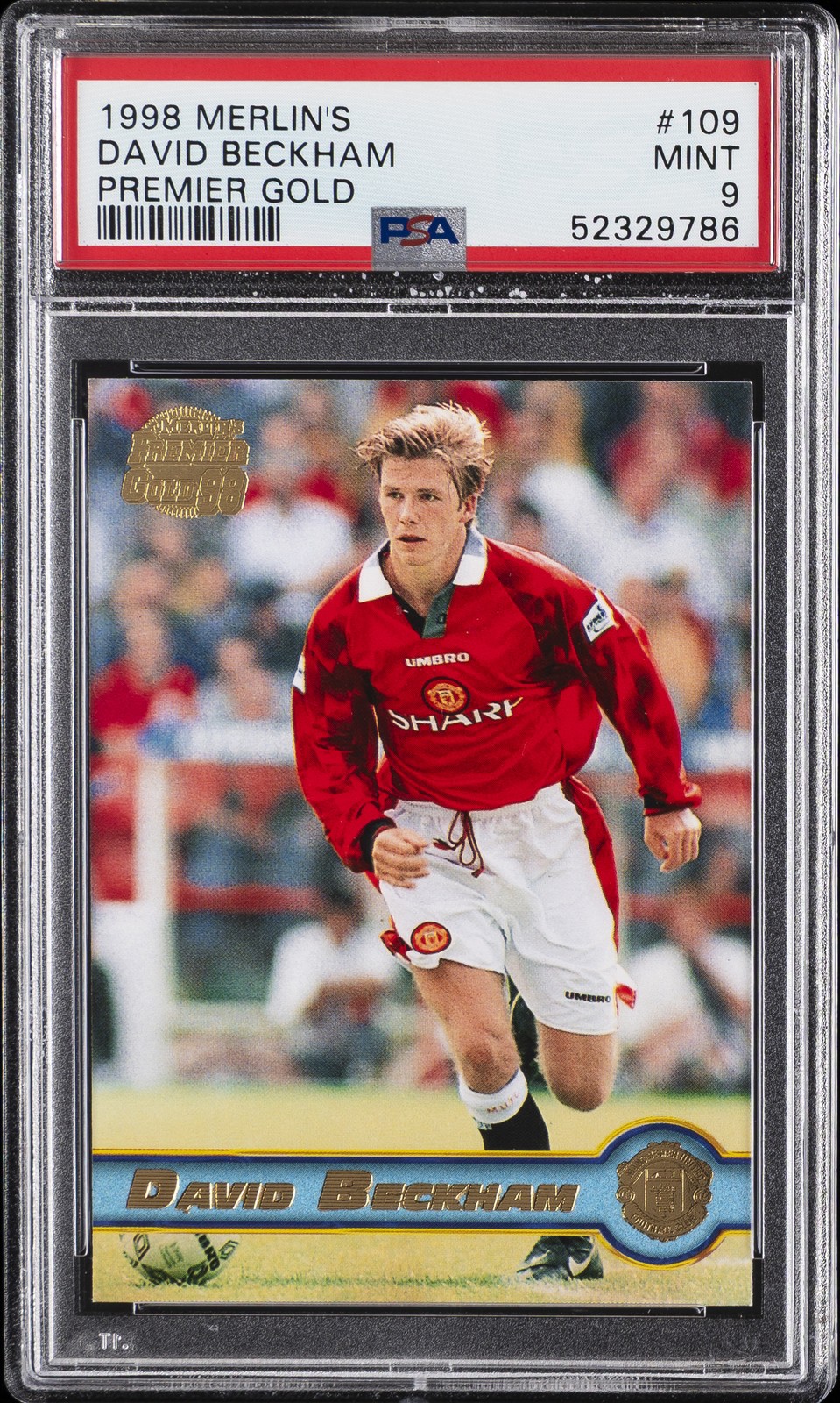 1997 MERLIN'S PREMIER GOLD 98 #109 DAVID BECKHAM PSA 9
