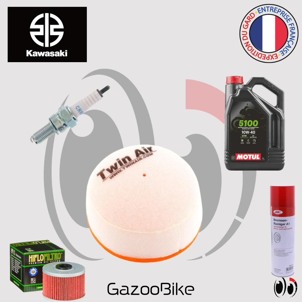 Kit entretien KAWASAKI KLX 250 S idéal pour préparer vos sorties tout-terrain