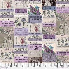 Free Spirit Tim Holtz Palette Purple PWTH300 Purple Collage Cotton