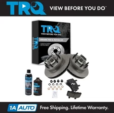 TRQ Front Ceramic Brake Pad & Rotor Kit w/Chemicals for 94-99 Dodge Ram 2500 2WD