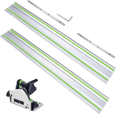 110'' Guide Rail for Festool Track Saw TS-55/TS-75/TS-60: 55''x2 Rail Track wit...
