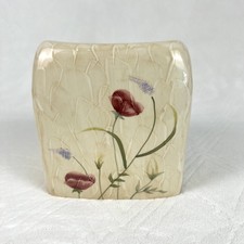 Vintage Springs "Gazebo" Floral Ceramic Tissue Box Cover Croscill Inspired