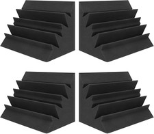Acoustic Foam Corner Bass Traps 4 Pack Studio Foam Wall Mounting Sound