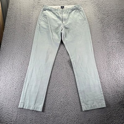 J Crew Chino Pants Mens 31x32 Light Green Cotton The Sutton Slim Fit