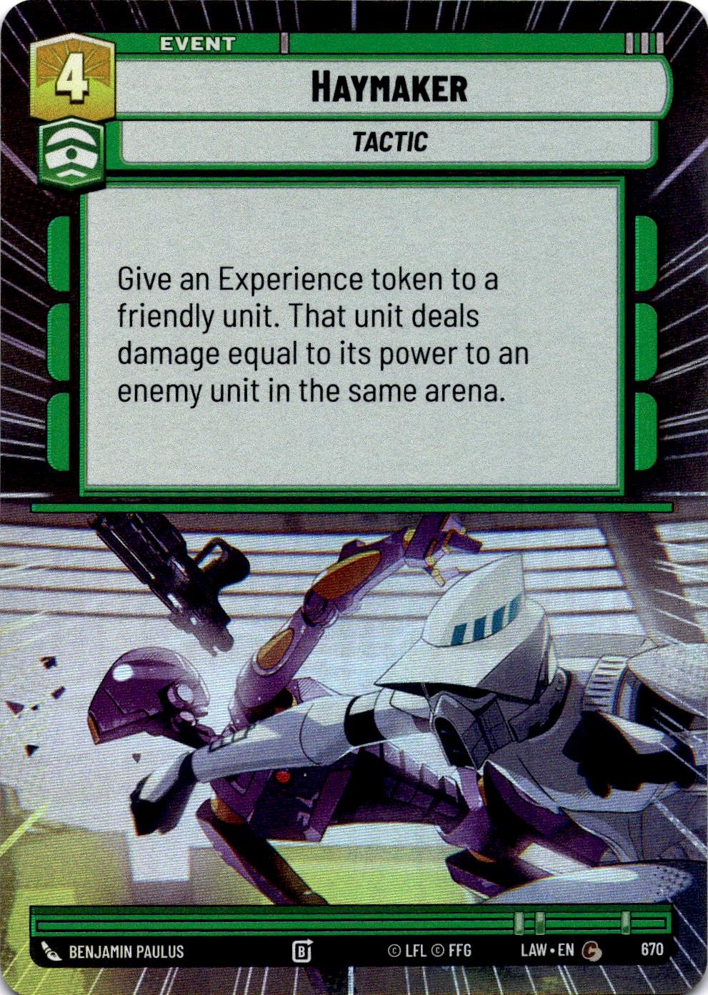 Haymaker (Hyperspace Foil) NM/M C 670 A Lawless Time Star Wars Unlimited