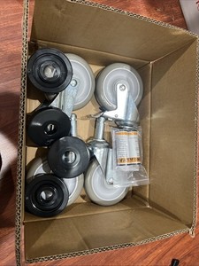 Nexel 500591 Set of 4 Polyurethane Wheel Stem Casters open original box-new