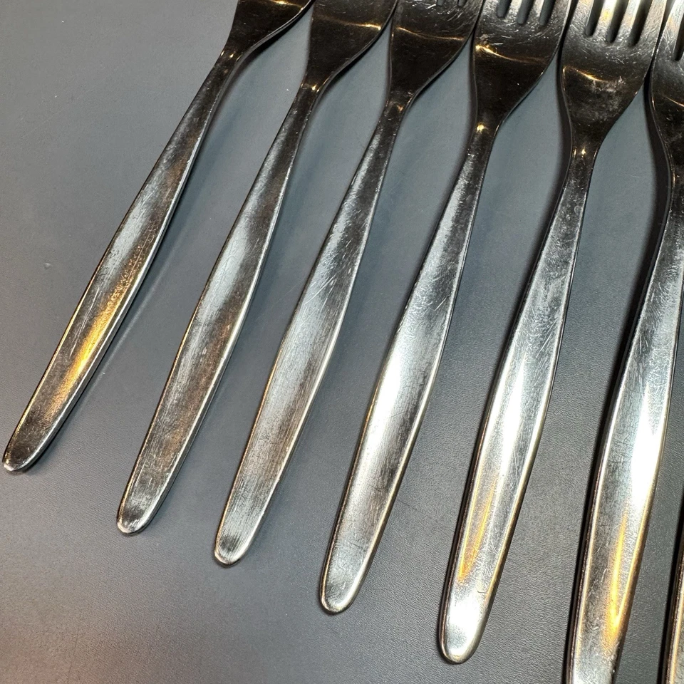 10 WMF Cromargan Laurel Stainless Germany Salad Forks 6-7/8” Lot Of 10 - Image 4 of 4