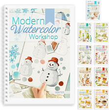 Watercolor Workbook, Watercolor Workbook Paint Book Beginner Friendly, 12 Differ