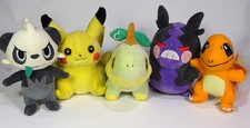 POKEMON 8" Peluche Lote de 5-Turtwig-Pancham-Morpeko-Charmander-Pikachu-COMO NUEVO