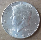 1964 P 90% Silver Kennedy Half Dollar Actual coin pictured [#113P]