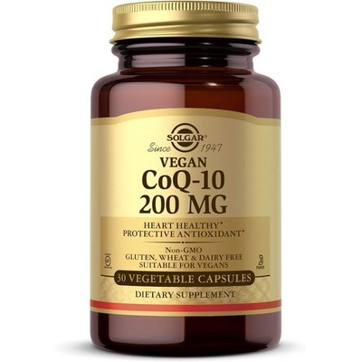 Solgar,Vegan CoQ-10 200mg,Heart Healthy,Protective Antioxidant,30VegCaps