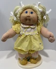 1984 Cabbage Patch Kids HM# 2 Girl Doll Lemon Blonde Hair,Blue Eyes Outfit Shoes