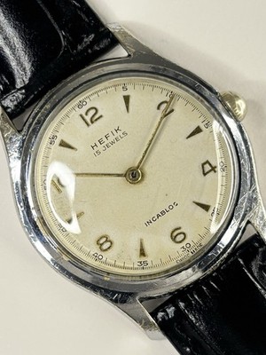 HEFIK Vintage 1960 s Men s Manual Silver Watch