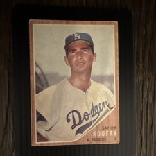 Topps 1962 Sandy Koufax #5 Los Angeles Dodgers Baseball Card Base Set