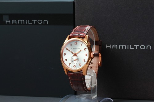 HAMILTON Jazzmaster H384410 White Small Second Quartz Mens Watch NEAR MINT w/Box - Picture 1 of 12