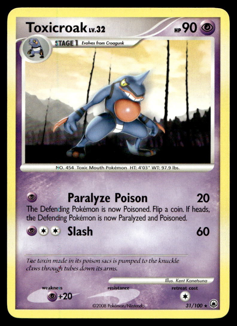 LP Toxicroak [Majestic Dawn 31/100] Rare Pokemon TCG