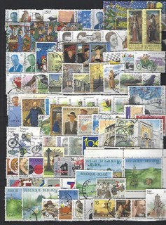 Belgien 200 verschiedene gestempelte Marken aus 1994 2002