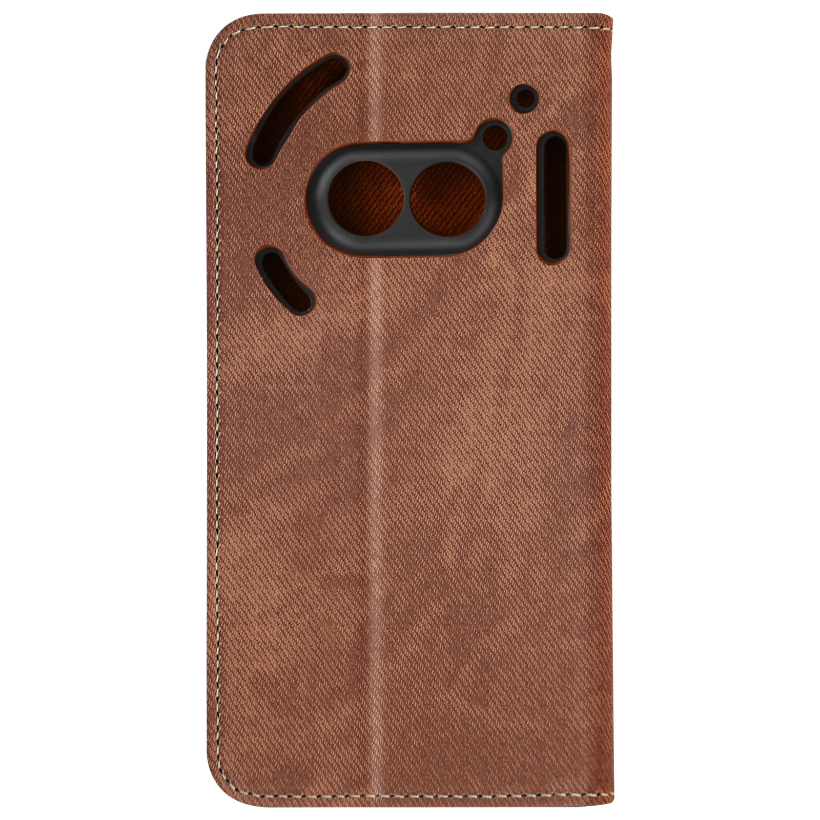 Protection Nothing Phone 2a en similicuir denim marron clair aux finitions premium