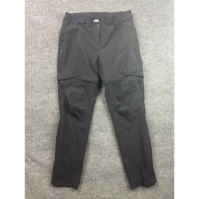 Quechua Convertible Hiking Pants Mens XL 36x31 Black Zip Off Trekking Trousers