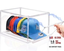 Hat Organizer for Baseball Caps, Large Clear Hats Holder Box Hat Storage with 1