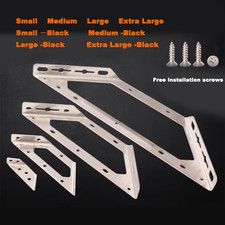 Silver / Black Angle Corner Bracket Corner Brace Triangular Corner Connector