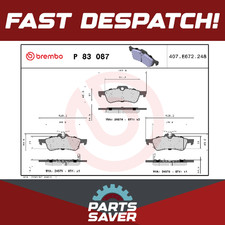 Brake Pads Set fits TOYOTA YARIS NSP90 1.33 Rear 08 to 11 1NR-FE Brembo Quality