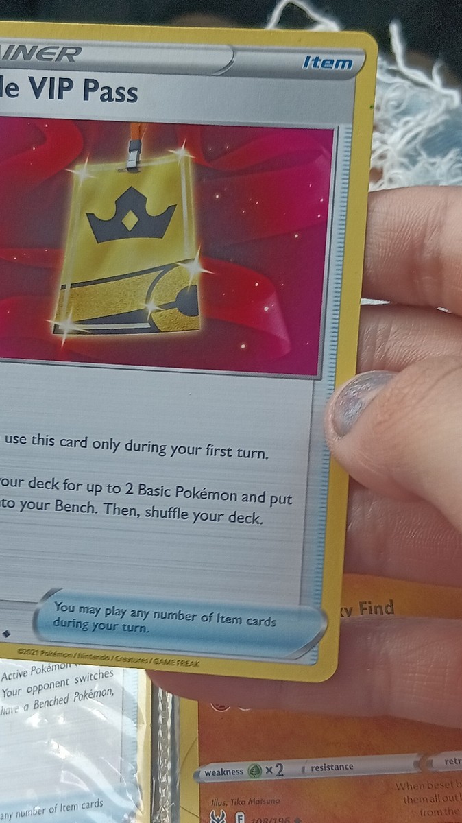 Pokémon TCG Battle VIP Pass Item Card 2021 English Regular by Tika Matsuno 
