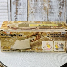 Osrow Steamstress 1973 Vintage SB15 Fabric Steam Iron Original Box/Instructions