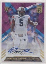 2020 Panini Donruss Elite Rookie Purple 37/49 Derrick Brown #RA-DB Auto 0f70
