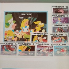 Disney Alicja w Krainie Czarów Mini arkusz MNH Znaczki MNH Malediwy